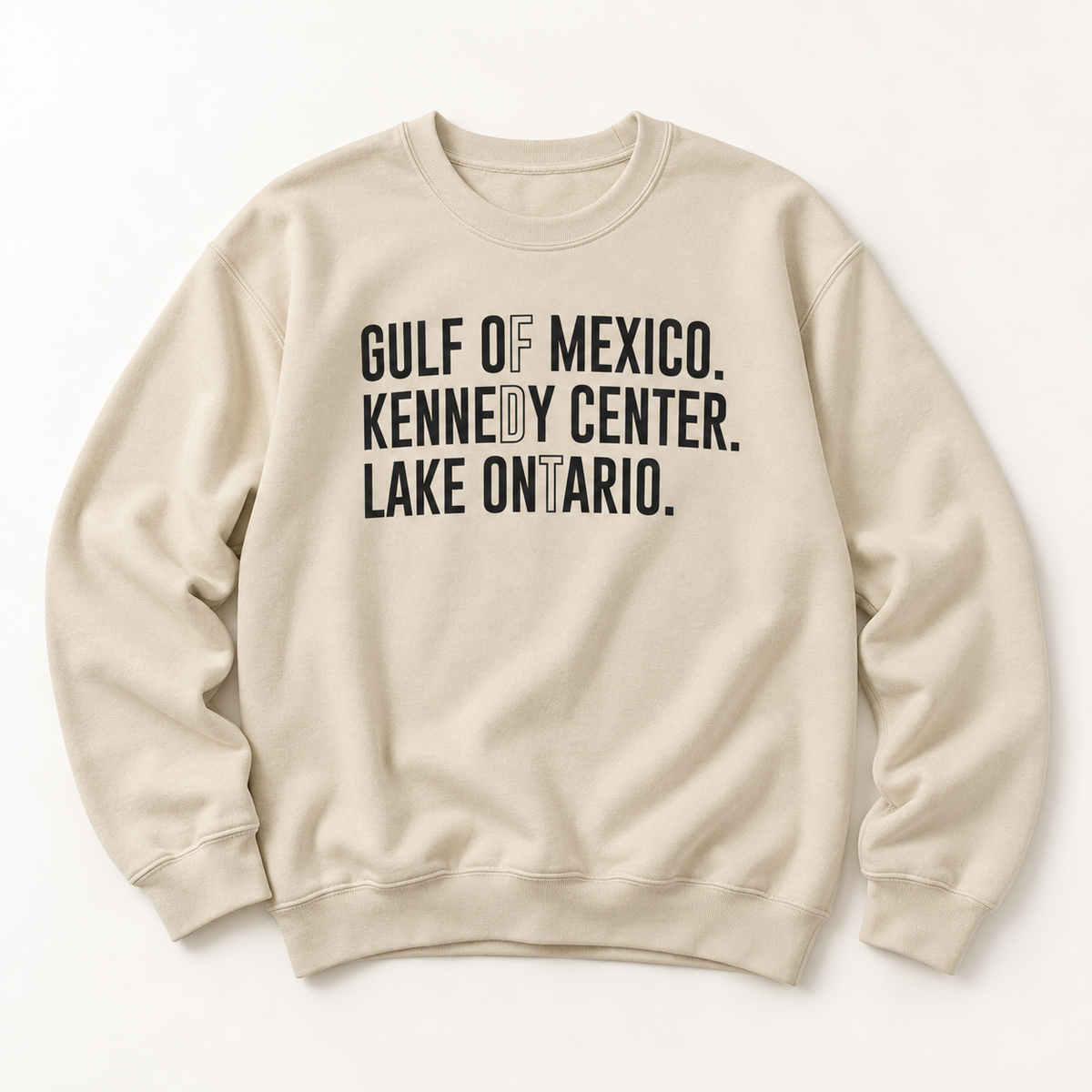 Gulf of Mexico. Kennedy Center. Lake Ontario. Crewneck Sweatshirt