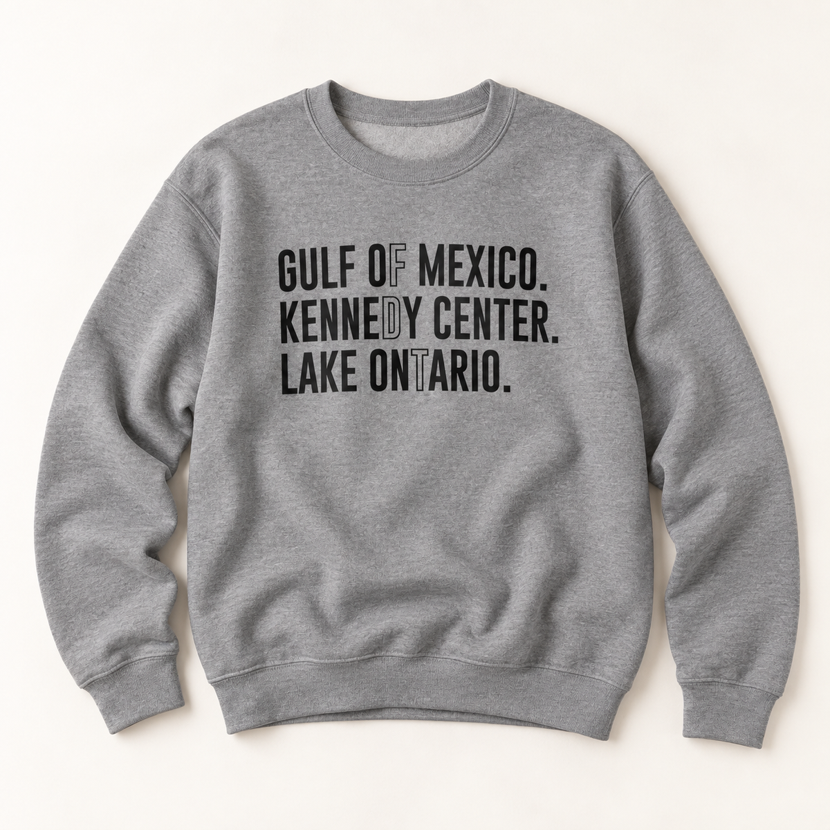 Gulf of Mexico. Kennedy Center. Lake Ontario. Crewneck Sweatshirt