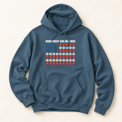 Democracy Has No Kings Patriotic Flag Hoodie