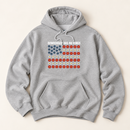 Democracy Has No Kings Patriotic Flag Hoodie