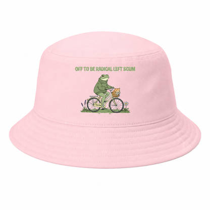 Frog Biking 'Off To Be Radical Left Scum' Bucket Hat