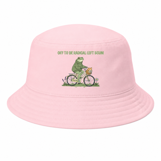 Off to Be Radical Left Scum Frog Biking Bucket Hat