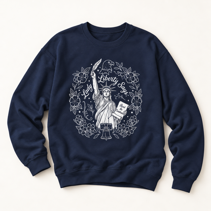 Sweatshirt — Lady Liberty Says Read the Constitution Crewneck Sweatshirt