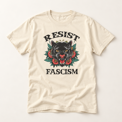 Resist Fascism Unisex Garment-Dyed T-Shirt - Empowering Statement Tee