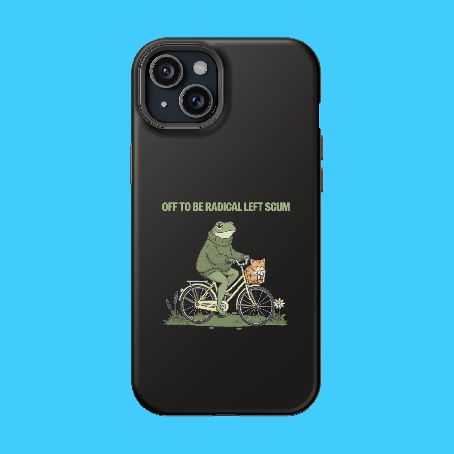 Portland Frog Radical Left Scum Magnetic Phone Case – Dual Layer Impact Resistant Cover | Funny Political Humor MagSafe iPhone & Samsung Case