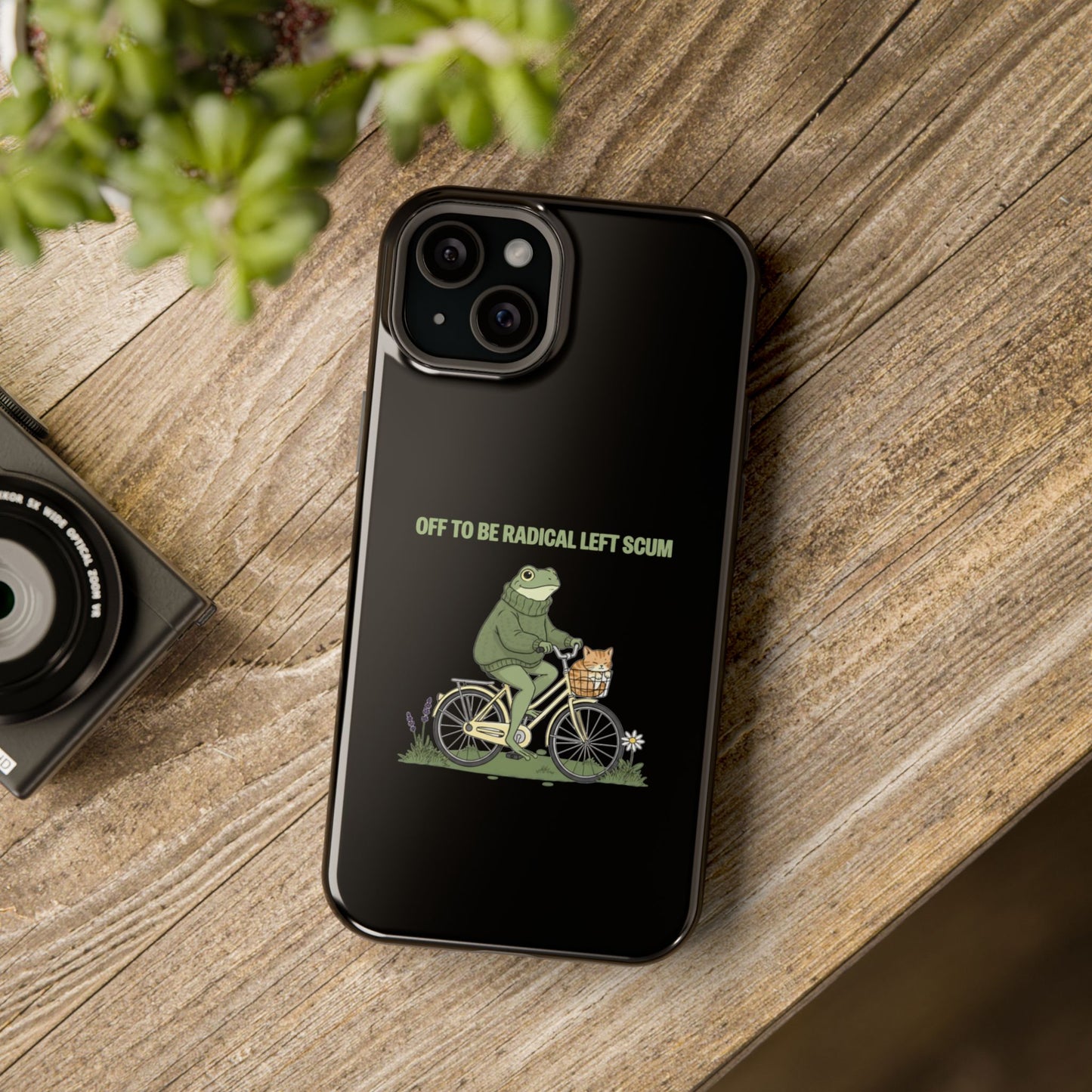 Portland Frog Radical Left Scum Magnetic Phone Case – Dual Layer Impact Resistant Cover | Funny Political Humor MagSafe iPhone & Samsung Case