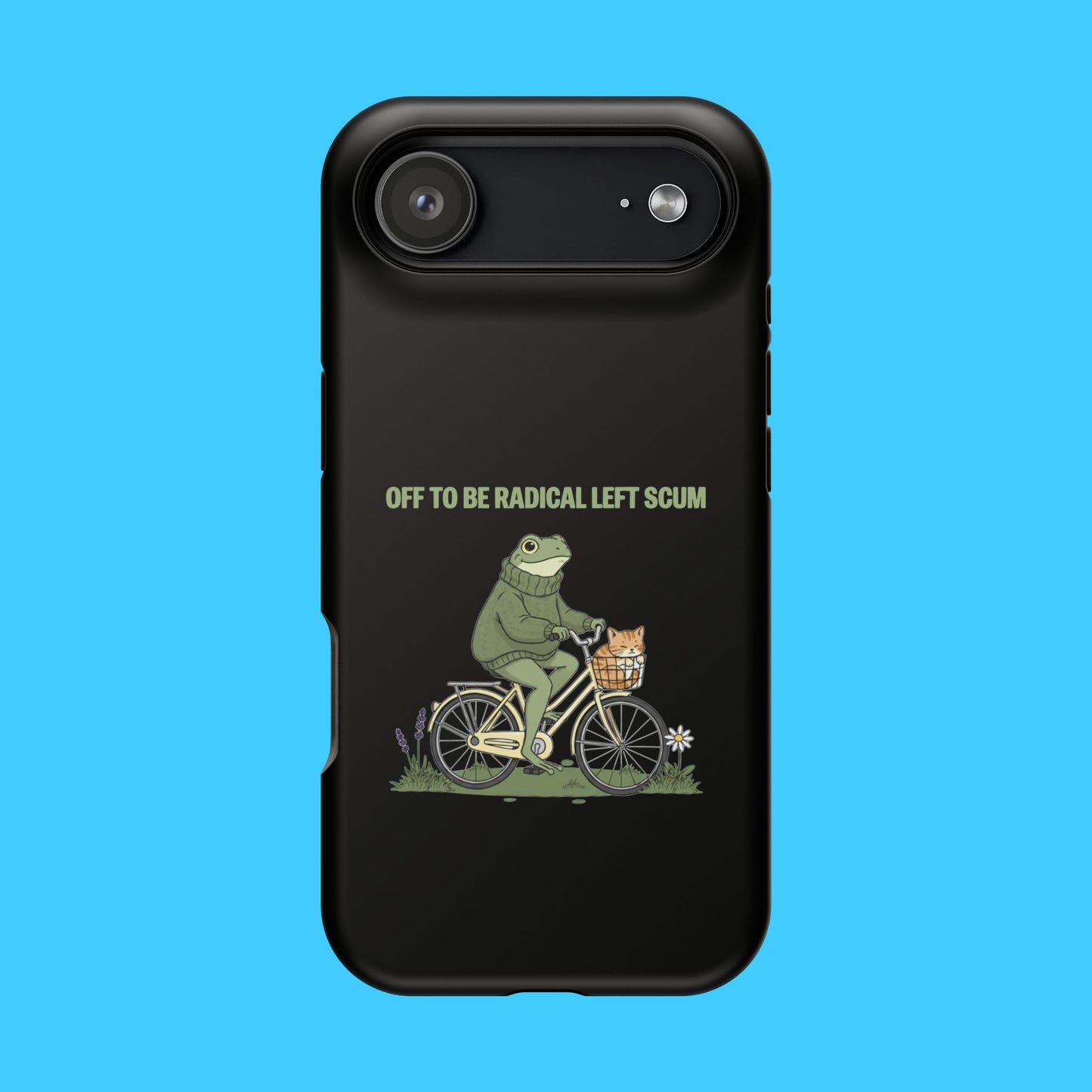 Portland Frog Radical Left Scum Magnetic Phone Case – Dual Layer Impact Resistant Cover | Funny Political Humor MagSafe iPhone & Samsung Case