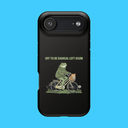 Portland Frog Radical Left Scum Magnetic Phone Case – Dual Layer Impact Resistant Cover | Funny Political Humor MagSafe iPhone & Samsung Case
