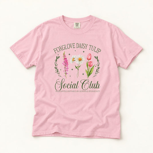 Foxglove Daisy Tulip Social Club Tee