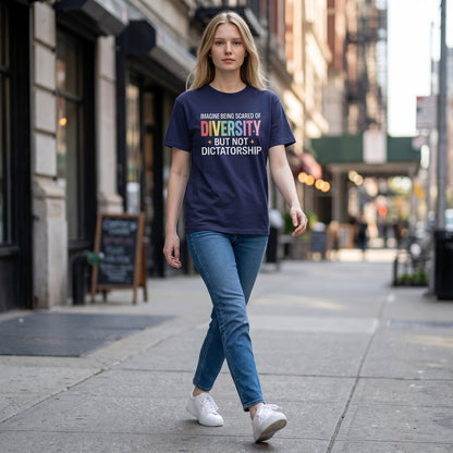 Imagine Being Scared of Diversity T-Shirt – Garment Dyed Heavyweight Tee | Activist Equality Shirt