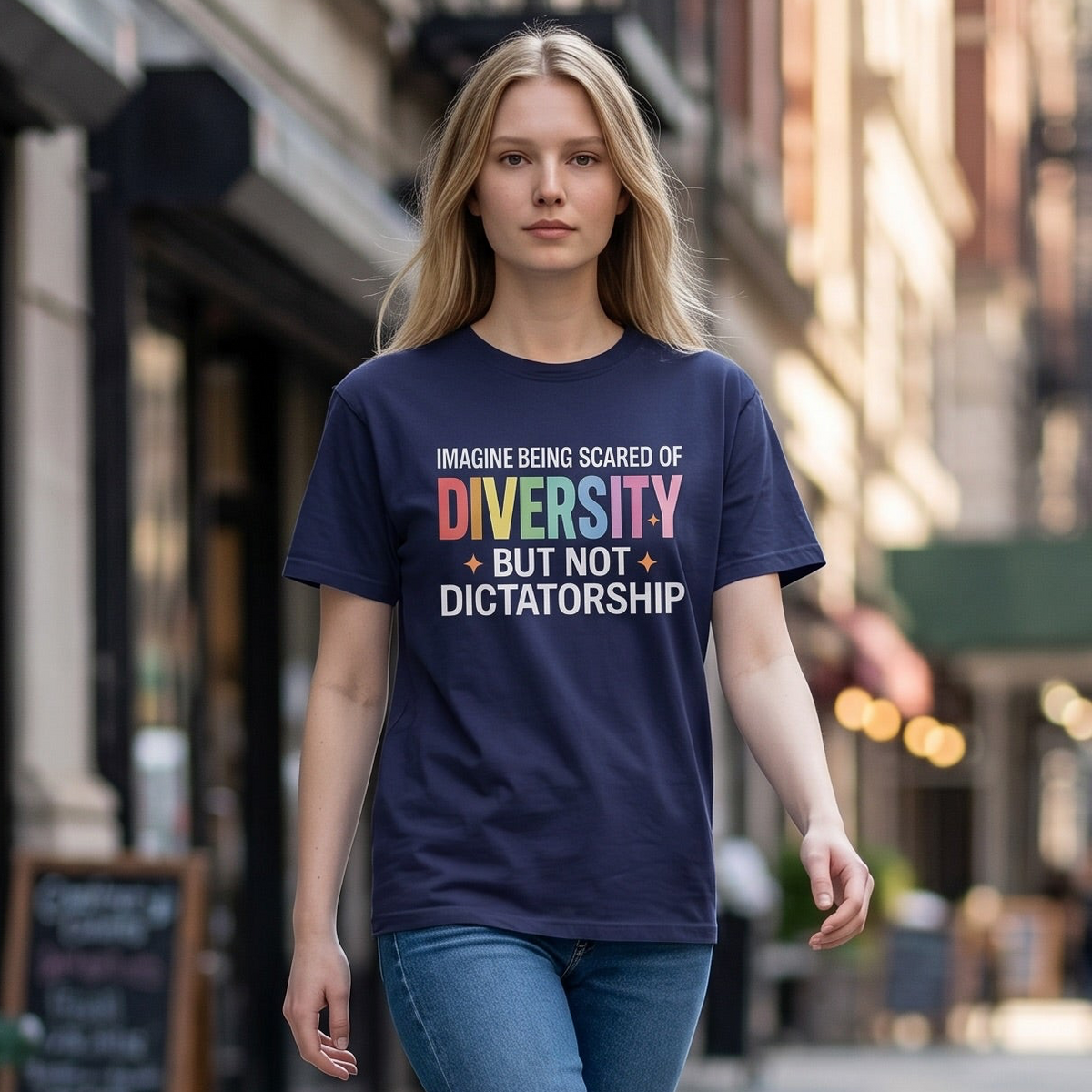 Imagine Being Scared of Diversity T-Shirt – Garment Dyed Heavyweight Tee | Activist Equality Shirt