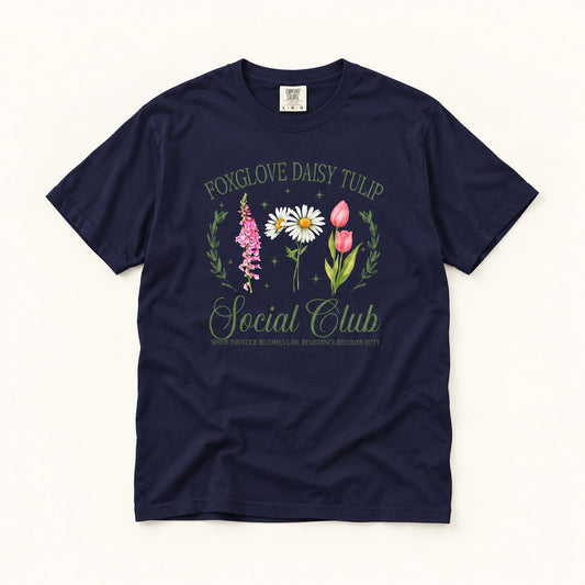Foxglove Daisy Tulip Social Club Tee