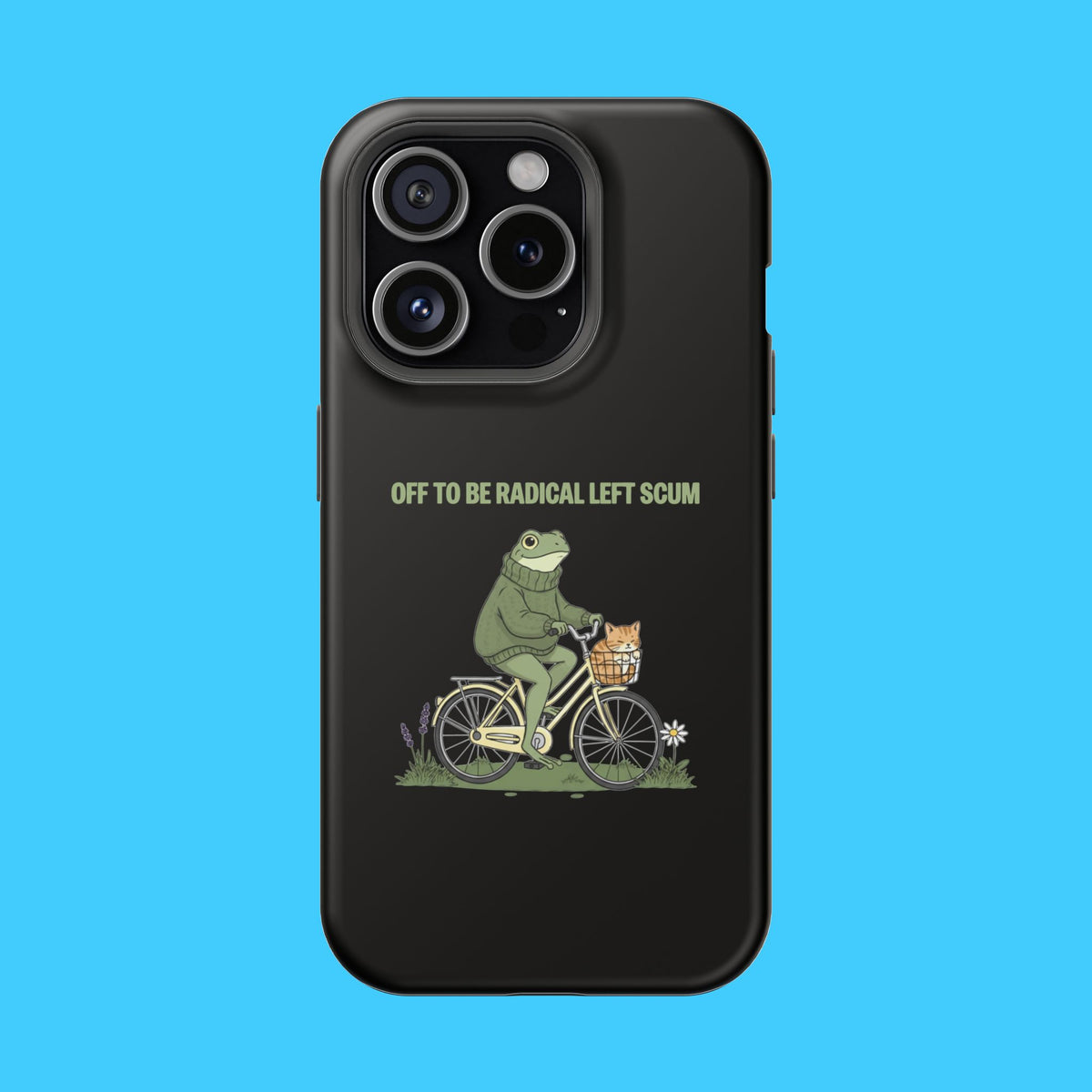 Portland Frog Radical Left Scum Magnetic Phone Case – Dual Layer Impact Resistant Cover | Funny Political Humor MagSafe iPhone & Samsung Case