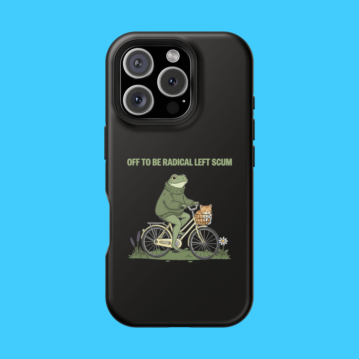 Portland Frog Radical Left Scum Magnetic Phone Case – Dual Layer Impact Resistant Cover | Funny Political Humor MagSafe iPhone & Samsung Case