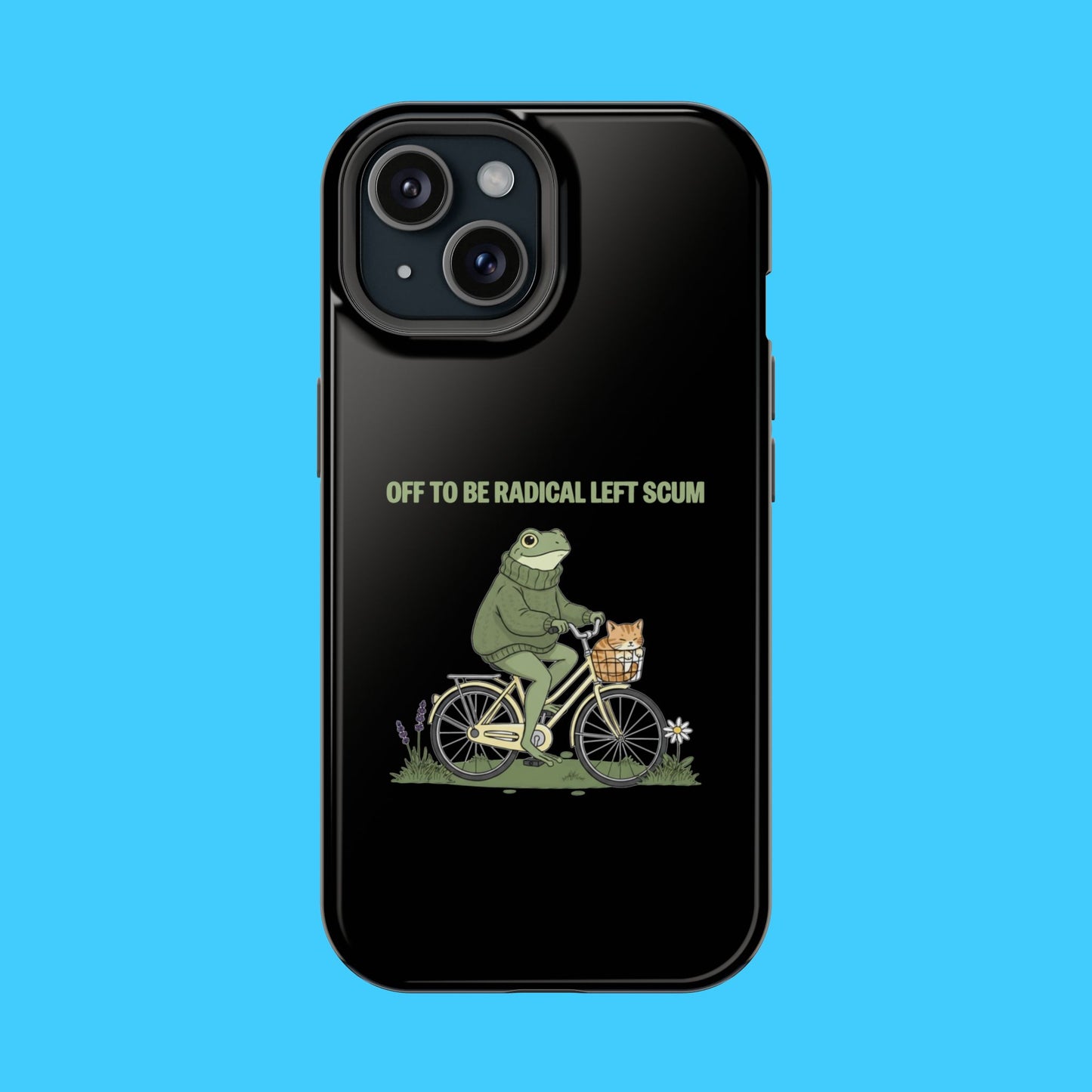 Portland Frog Radical Left Scum Magnetic Phone Case – Dual Layer Impact Resistant Cover | Funny Political Humor MagSafe iPhone & Samsung Case