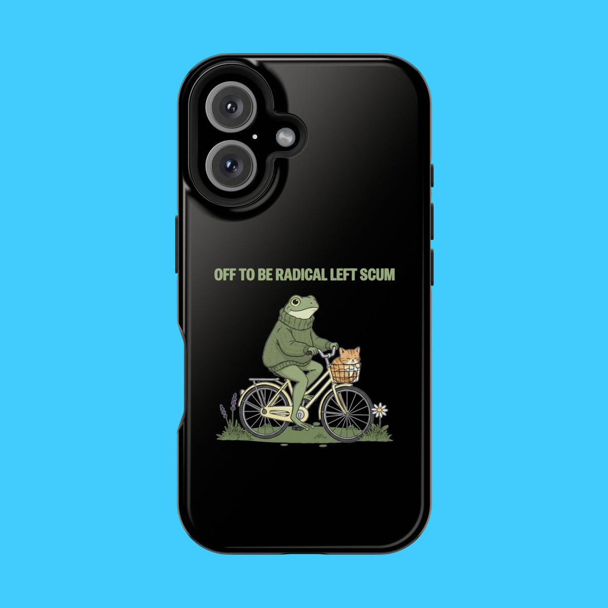 Portland Frog Radical Left Scum Magnetic Phone Case – Dual Layer Impact Resistant Cover | Funny Political Humor MagSafe iPhone & Samsung Case