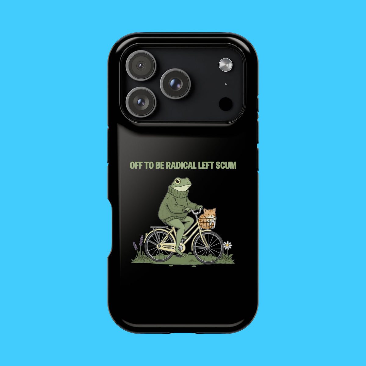 Portland Frog Radical Left Scum Magnetic Phone Case – Dual Layer Impact Resistant Cover | Funny Political Humor MagSafe iPhone & Samsung Case