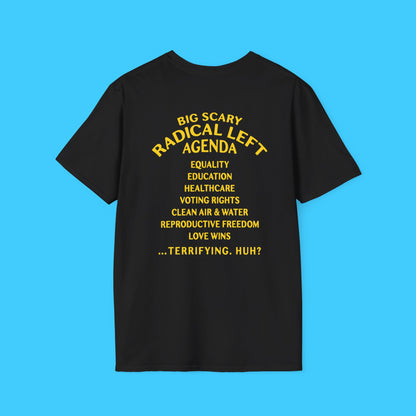 Radical Left Agenda T-Shirt – Lightweight Activist Tee | Progressive Statement Shirt