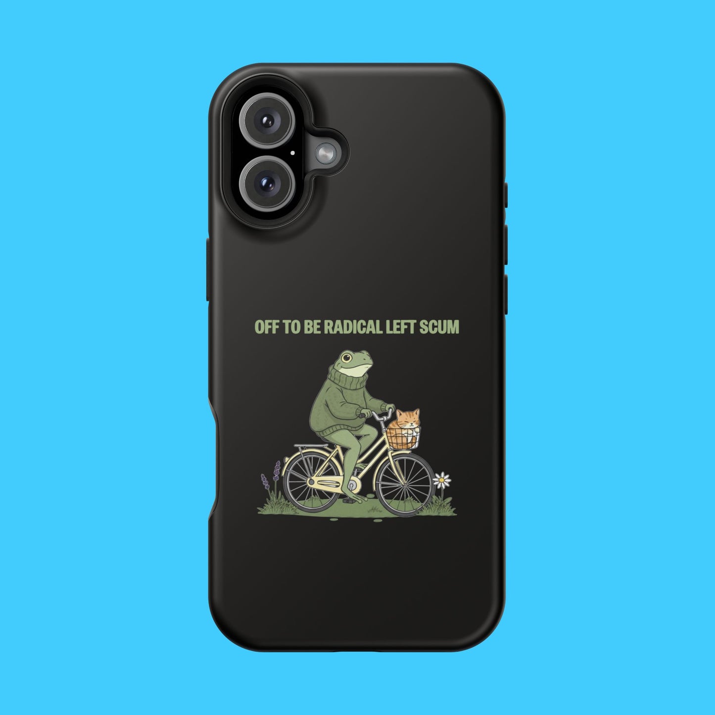 Portland Frog Radical Left Scum Magnetic Phone Case – Dual Layer Impact Resistant Cover | Funny Political Humor MagSafe iPhone & Samsung Case