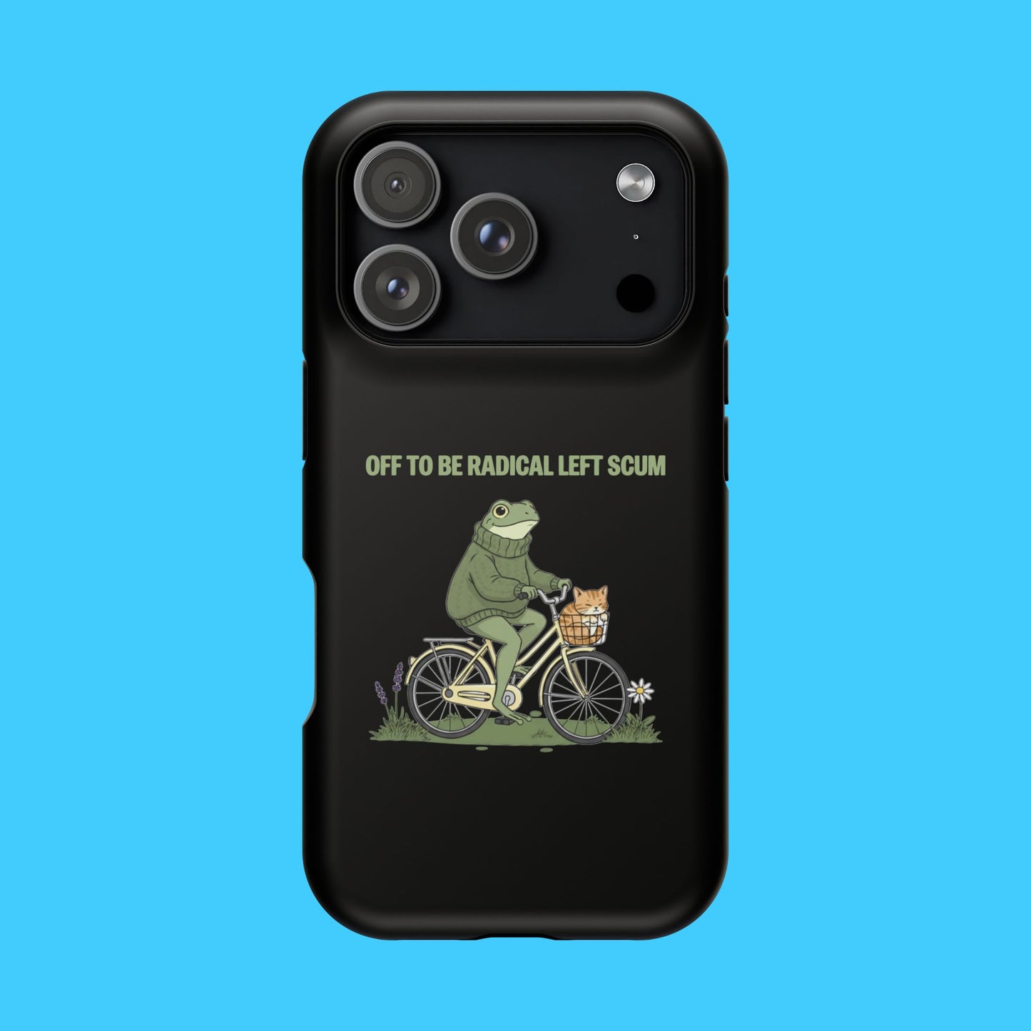 Portland Frog Radical Left Scum Magnetic Phone Case – Dual Layer Impact Resistant Cover | Funny Political Humor MagSafe iPhone & Samsung Case