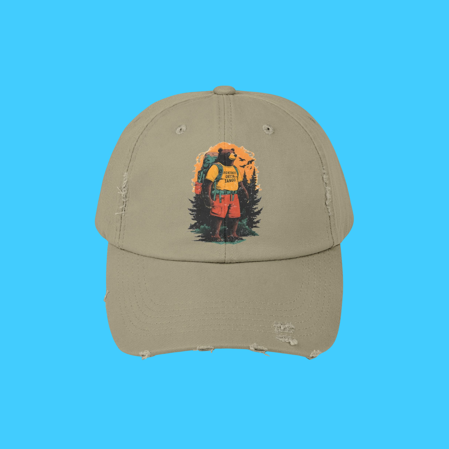 Distressed Baseball Cap - Vintage Cotton Twill Hat With Unique Design - Resist Supply