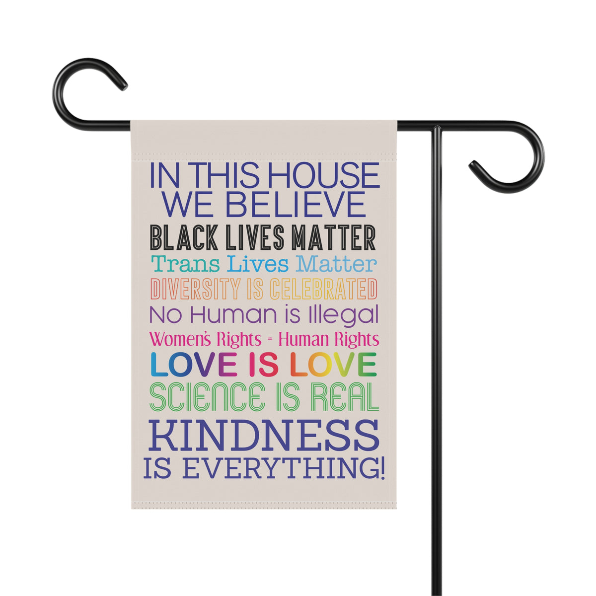 In This House We Believe Garden Banner
