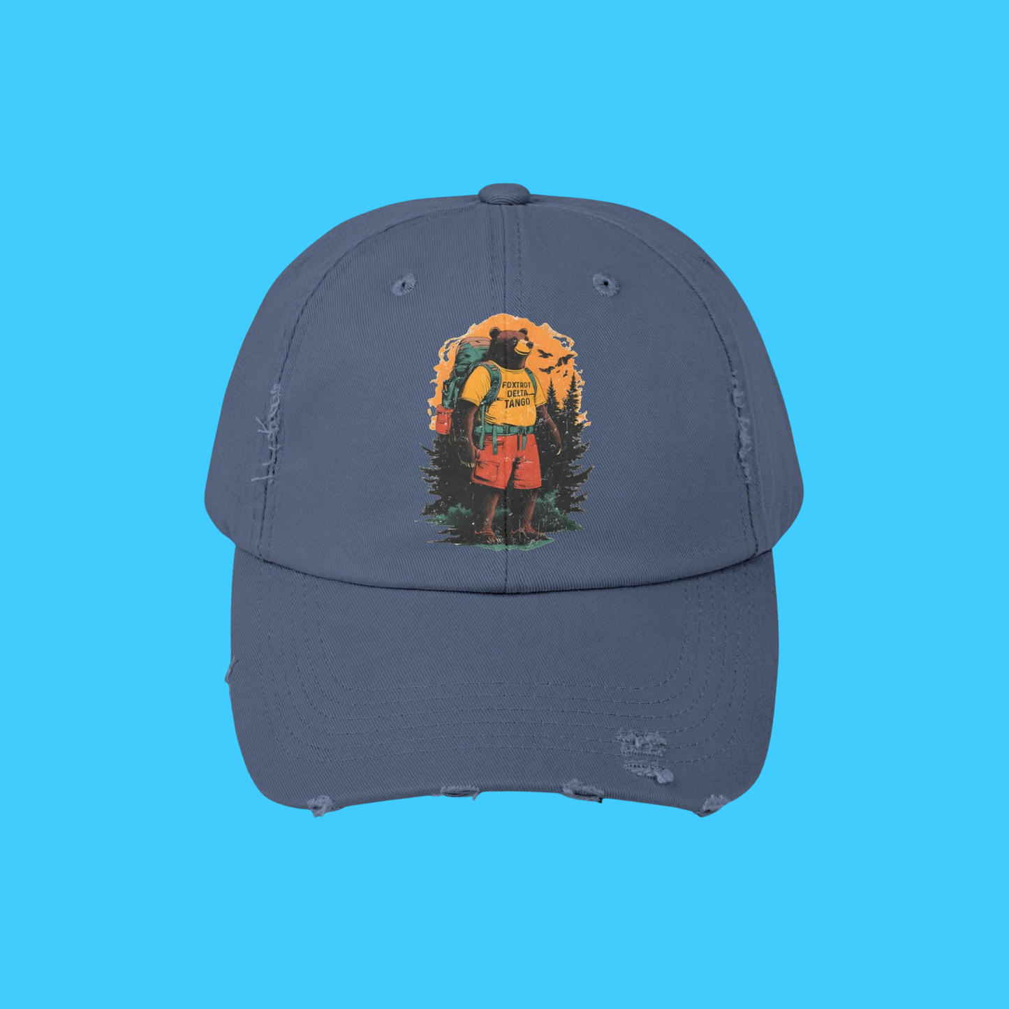 Distressed Baseball Cap - Vintage Cotton Twill Hat With Unique Design - Resist Supply