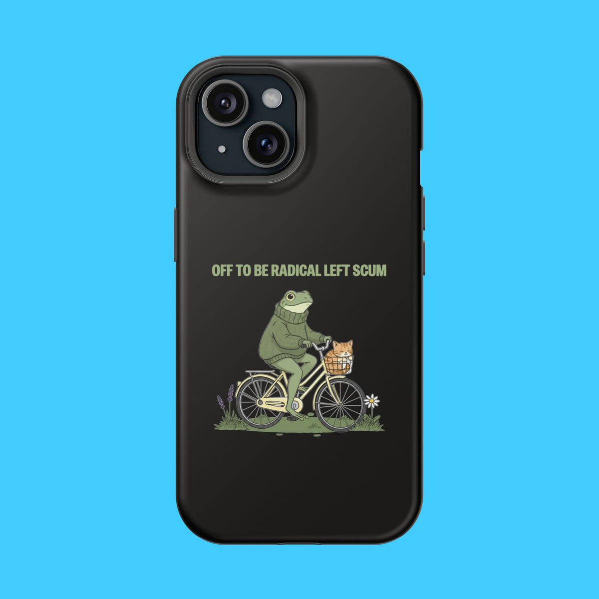 Portland Frog Radical Left Scum Magnetic Phone Case – Dual Layer Impact Resistant Cover | Funny Political Humor MagSafe iPhone & Samsung Case