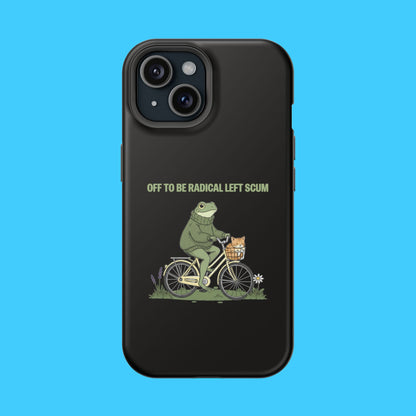 Portland Frog Radical Left Scum Magnetic Phone Case – Dual Layer Impact Resistant Cover | Funny Political Humor MagSafe iPhone & Samsung Case