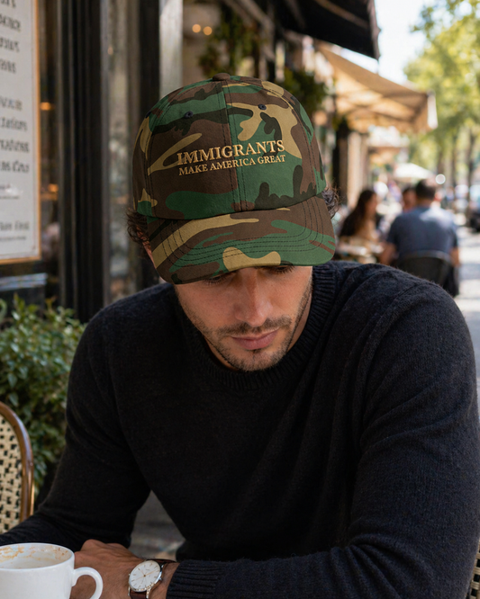 Immigrants Make America Great Camo Dad Cap