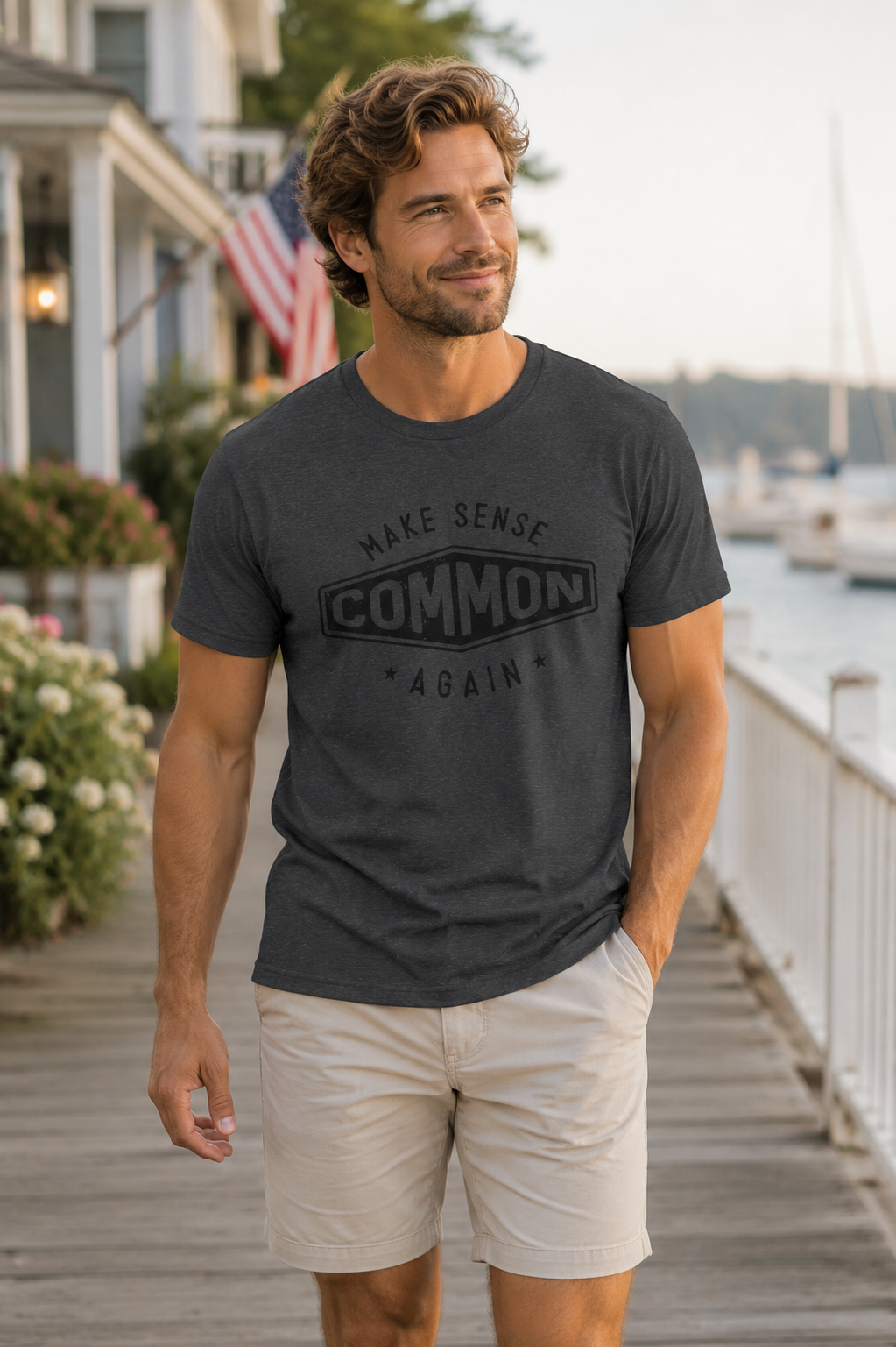 Make Sense Common Again Funny Retro Graphic Top