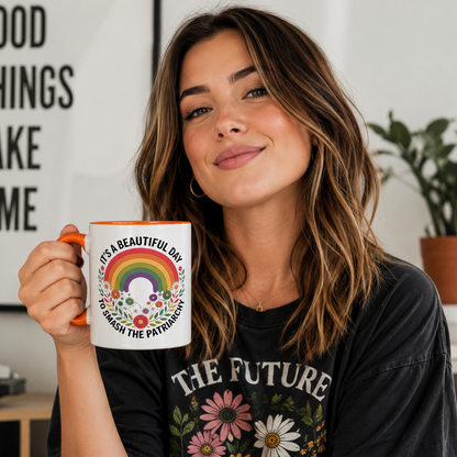 Smash The Patriarchy Mug – Feminist Coffee Mug | Microwave Safe 11oz & 15oz - Resist Supply