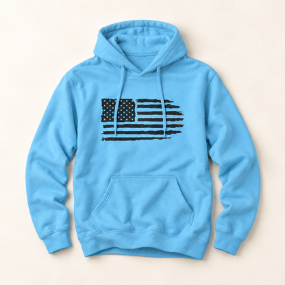 Distressed American Flag Hoodie