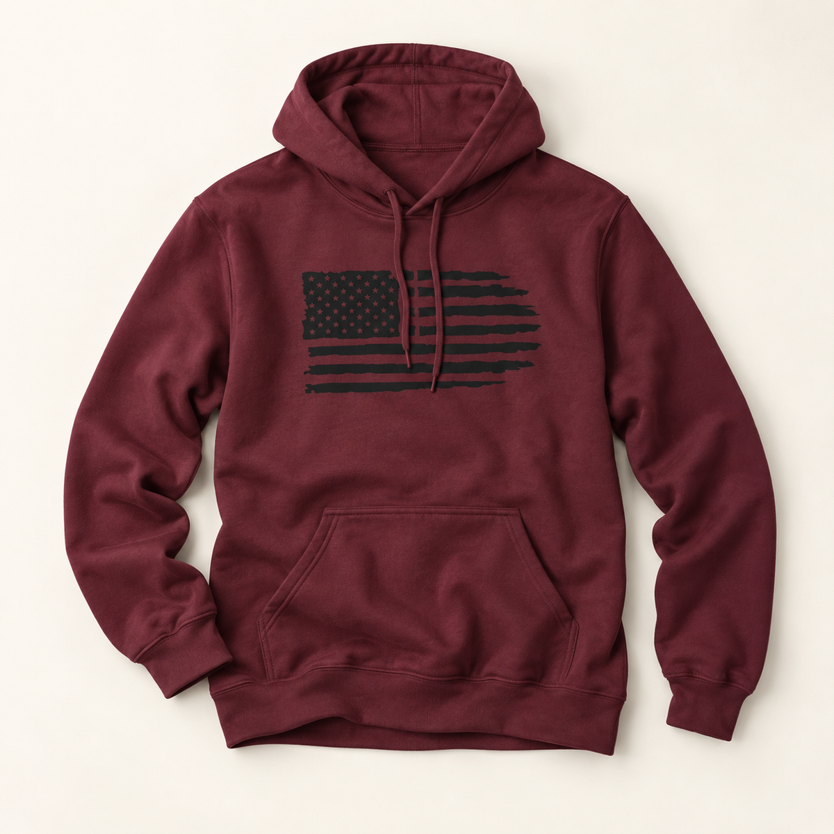 Distressed American Flag Hoodie