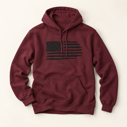Distressed American Flag Hoodie
