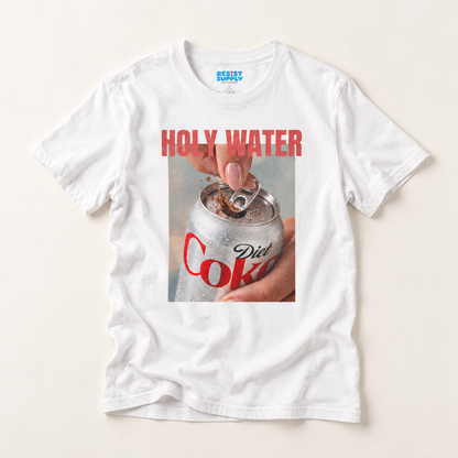 Holy Water T-Shirt — Graphic Diet Coke Pop-Top Design