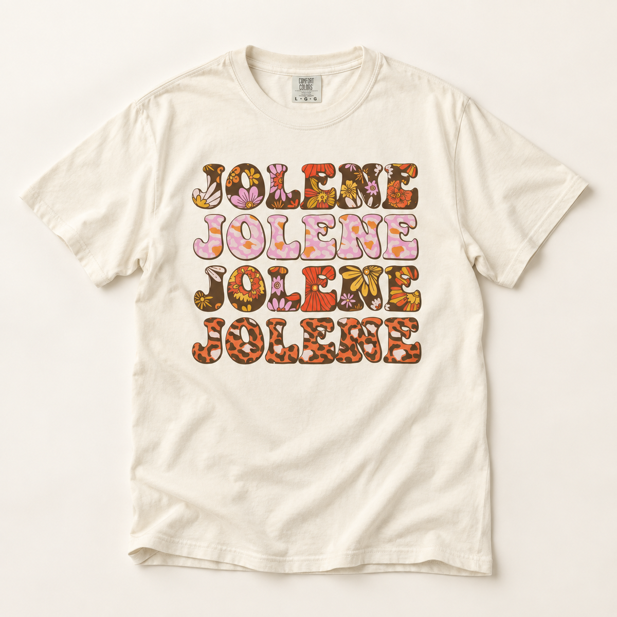 Jolene Jolene Jolene Jolene Floral Retro T-Shirt