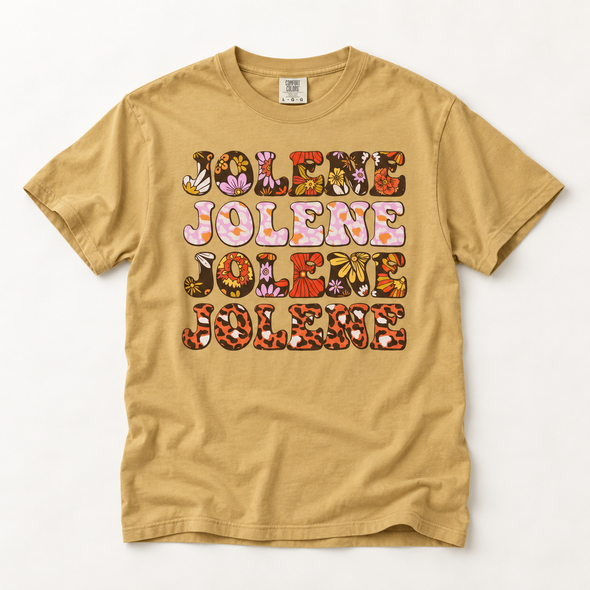 Jolene Jolene Jolene Jolene Floral Retro T-Shirt
