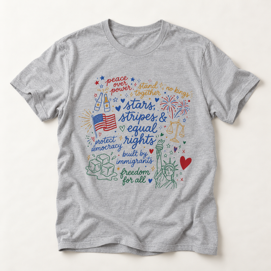 Patriotic 'Stars, Stripes & Equal Rights' Graphic T-Shirt