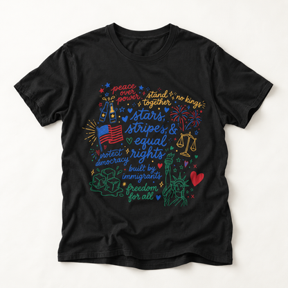 Patriotic 'Stars, Stripes & Equal Rights' Graphic T-Shirt