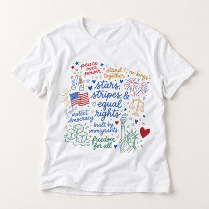 Patriotic 'Stars, Stripes & Equal Rights' Graphic T-Shirt