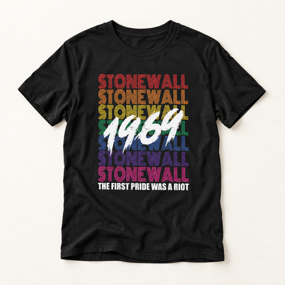 Stonewall 1969 T-Shirt — Retro Pride Rainbow Commemorative Tee