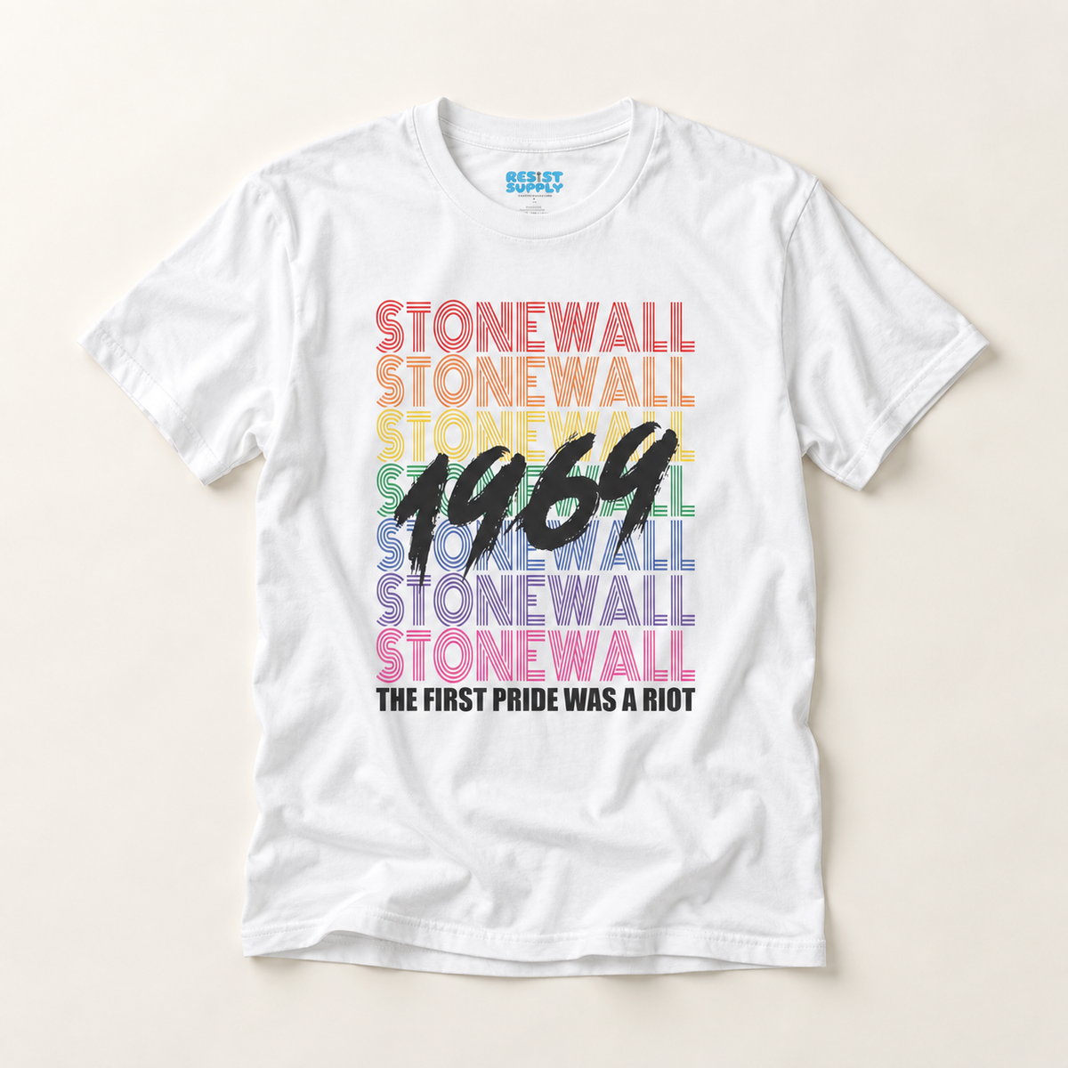 Stonewall 1969 T-Shirt — Retro Pride Rainbow Commemorative Tee