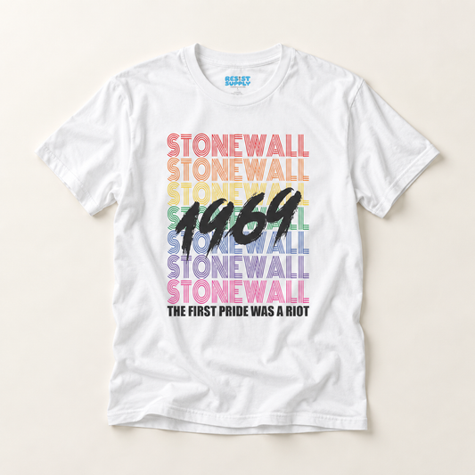 Stonewall 1969 T-Shirt — Retro Pride Rainbow Commemorative Tee