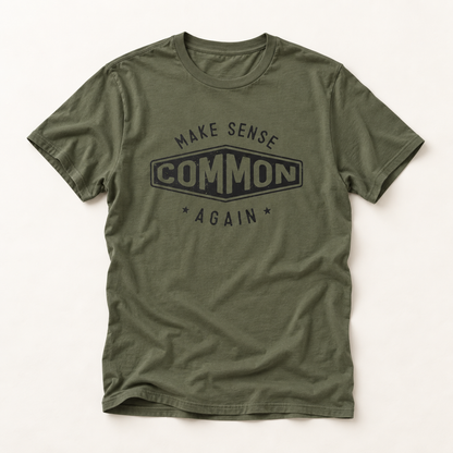 Make Sense Common Again Funny Retro Graphic Top