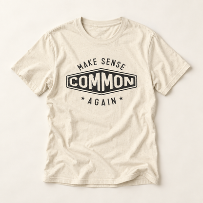 Make Sense Common Again Funny Retro Graphic Top
