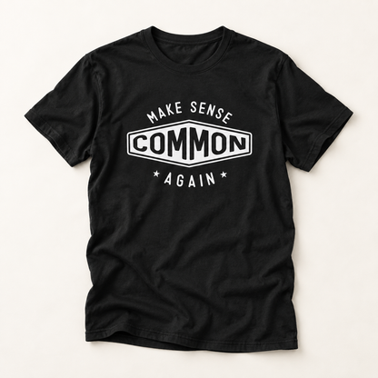 Make Sense Common Again Funny Retro Graphic Top
