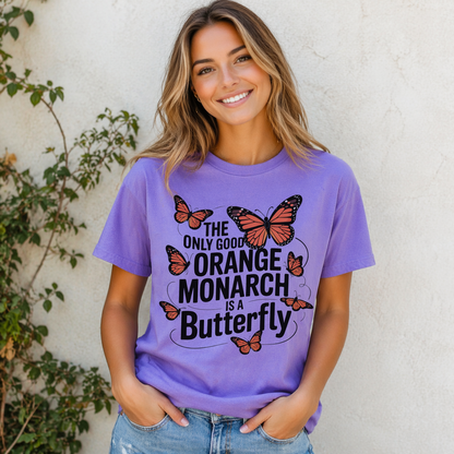 Butterfly Boxy Tee - Unisex Cotton Shirt With Whimsical Art & Soft Breathable Fabric
