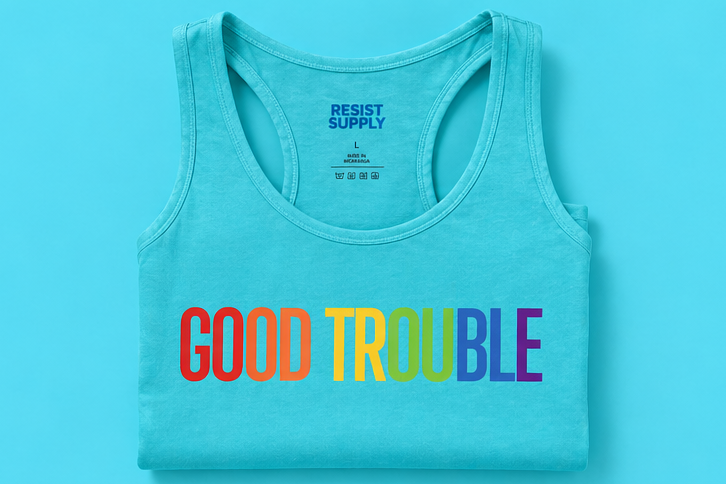 Good Trouble Tank – Lightweight Workout Tank With Soft Cotton Blend Fabric