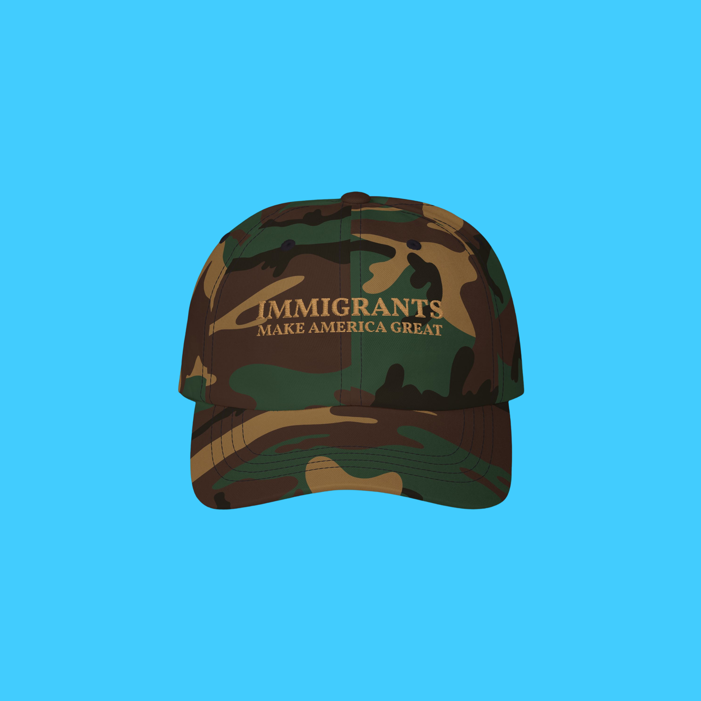 Immigrants Make America Great Camo Dad Cap